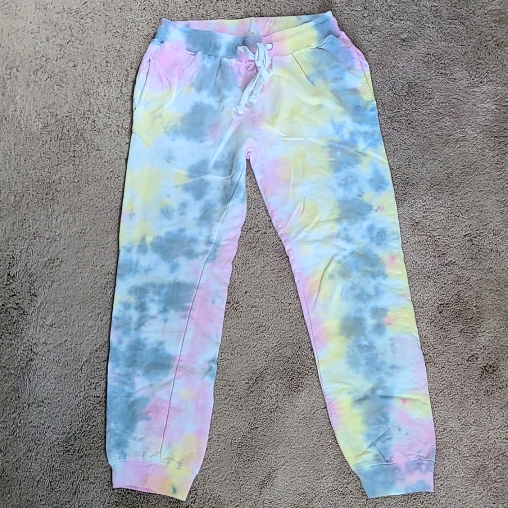 Womens tie dyed joggers